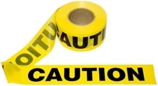 High-Visibility "Caution" Safety Tape, (3' X 1000')Roll