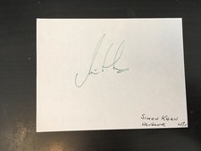 SIMON KHAN - TOP BRITISH GOLFER - SIGNED VINTAGE ALBUM PAGE