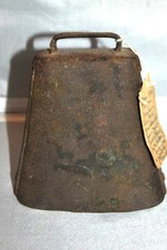 Antique Metal Large COW BELL Hand FORGED c1870