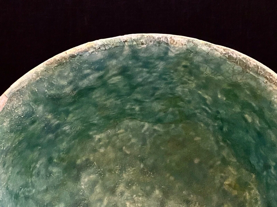 Early Middle Eastern Islamic Persian Turquoise Blue Glazed Kash-an Bowl-Rare - Image 3 of 4