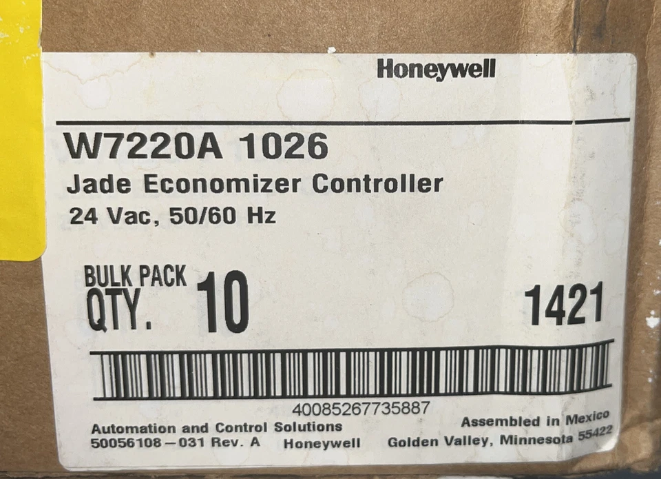 Controlador Economizador HONEYWELL W7220A 1026 JADE 24 VAC 1421 Foto 4 de 4