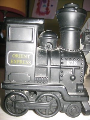 Orient Express 828 Metal Train Steam Locomotive Coin Bank