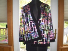 Joseph Ribkoff Multi Colored Assymetrical Shape Size Us 10 Nwt