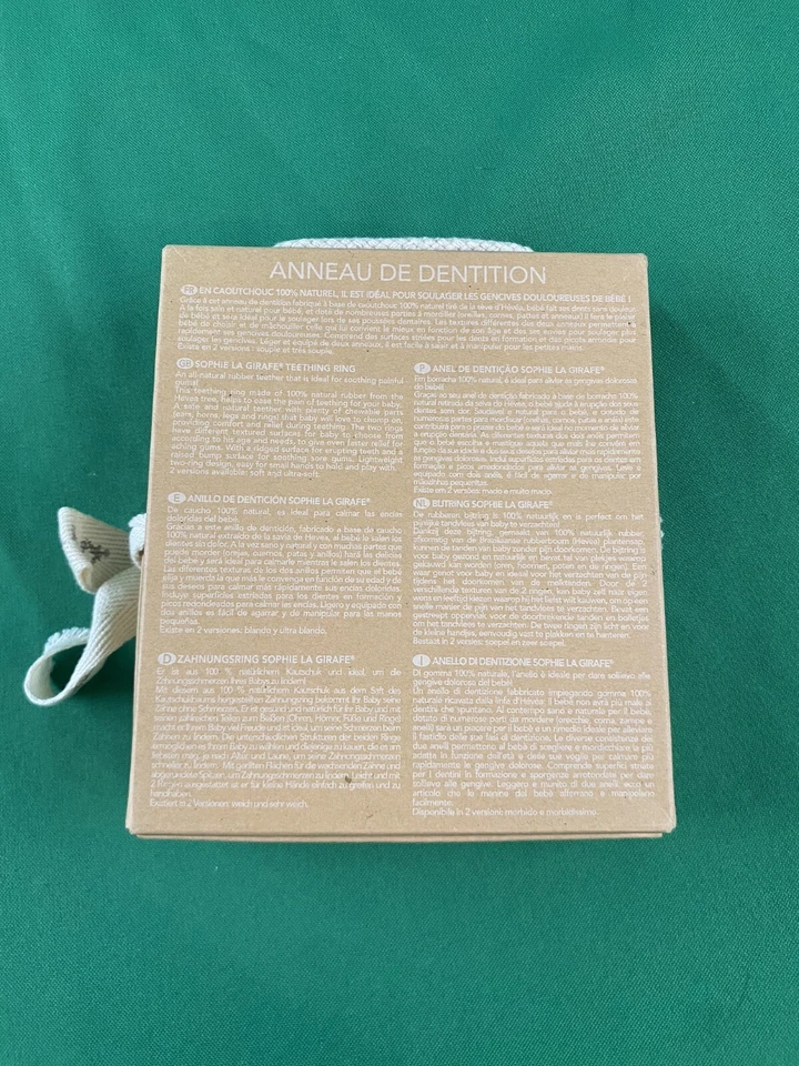 Sophie La Girafe - So Pure Natural Rubber Soft Baby Teething Ring 0m+ - Image 2 of 2