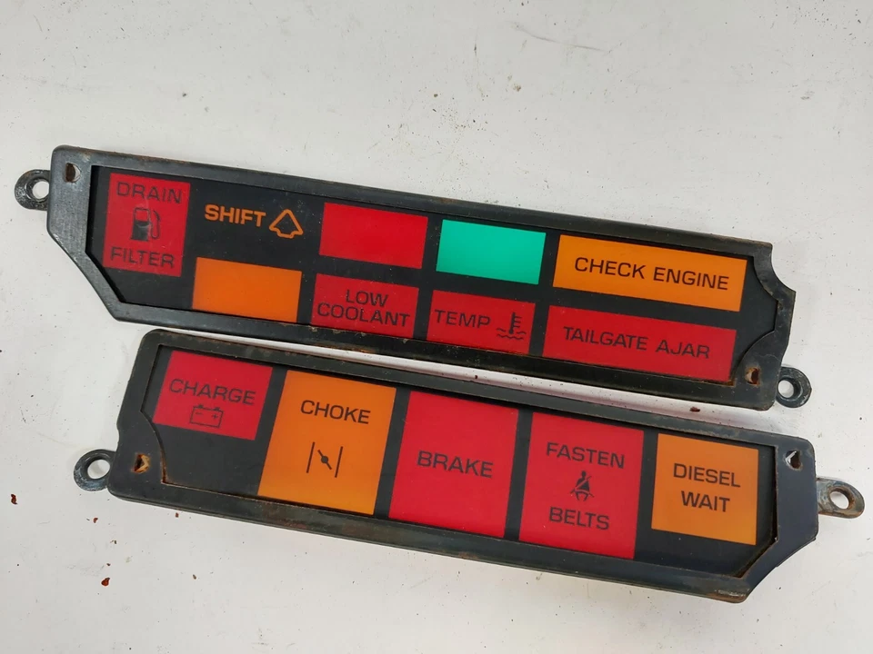 Oldsmobile Firenza Hatchback Dash Speedometer Cluster Warning Light Panels - Image 2 of 4