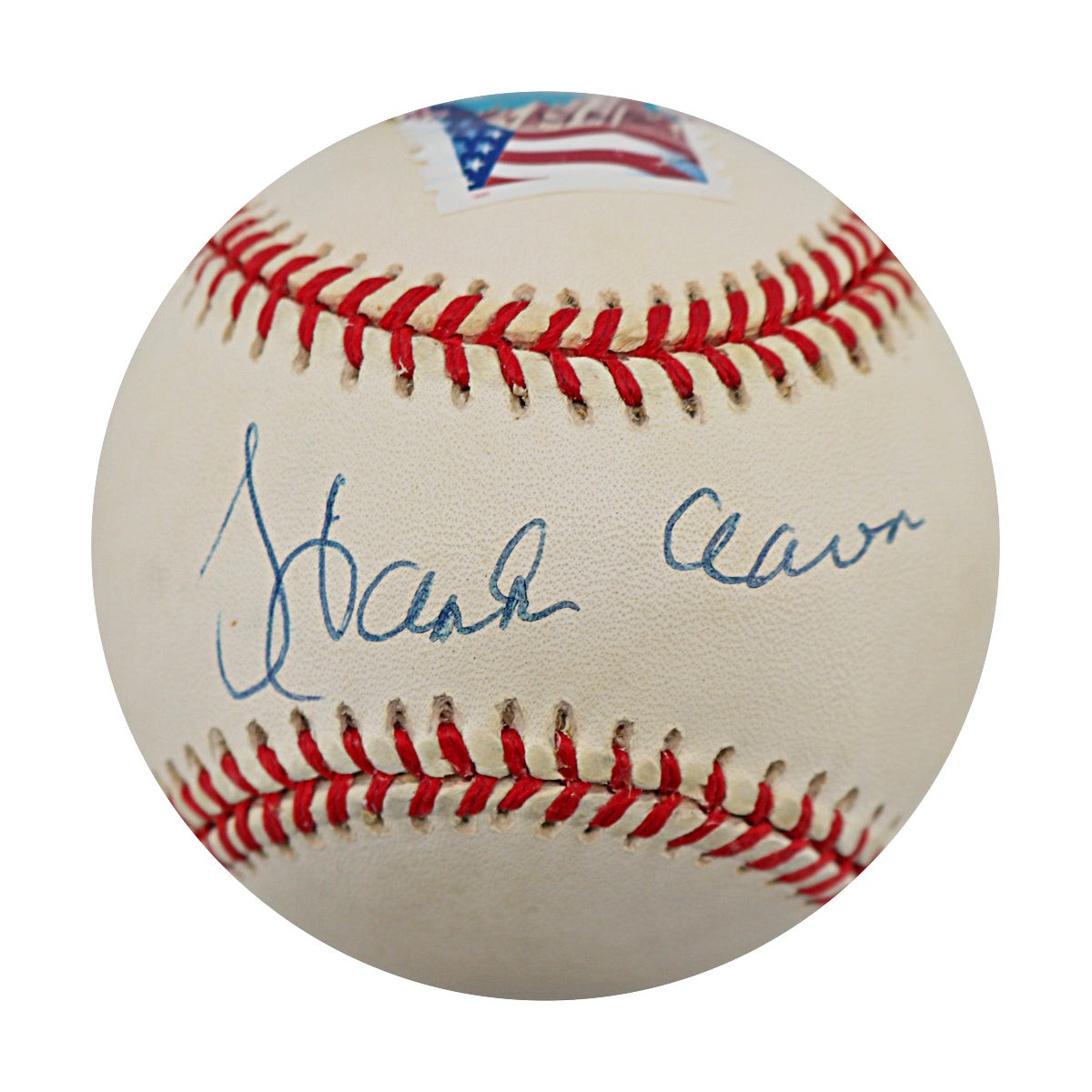 Hank Aaron Atlanta Braves Autographed Signed 715 Home Run Logo