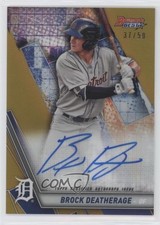 2019 Bowman's Best Auto Gold Refractor 37/50 Brock Deatherage #B19-BD Auto 0eo6