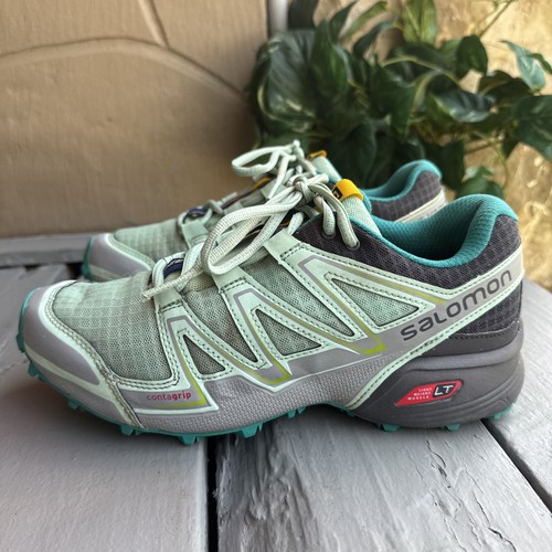 Salomon Shoes Speedcross Vario Green Running Sneakers Womens Size 8 *Read