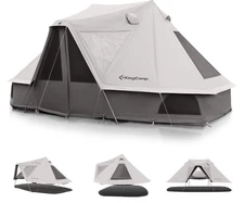 KingCamp Canvas Bell Yurt Tents, 4 Seasons Large Waterproof & Windproof Luxury