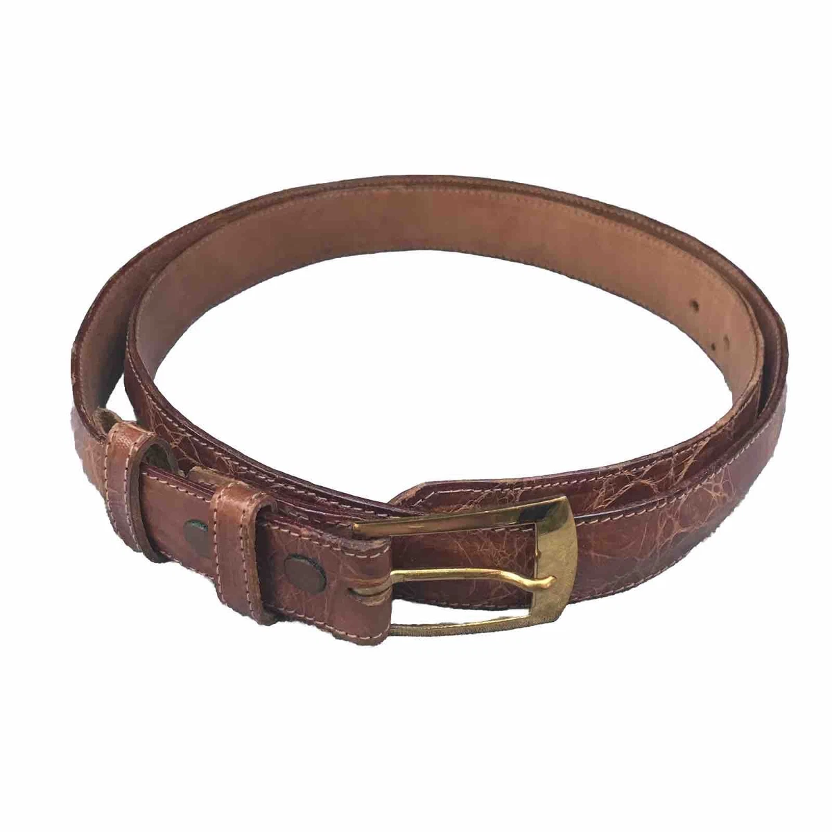 Gap Brown Cognac Leather Belt Medium Gold Buckle NWT 100% Leather Gap brown leather women main image 3