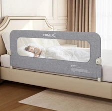 HOMEAL Bed Rail for Toddlers - 59"x24" Extra Long Foldable Toddler Bed Rails