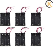 6PCS 3 x 1.5V AA Battery Spring Clip Black Plastic 3 x 1.5V AA Battery Case H...