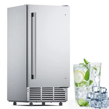 Commercial Under Counter Ice Maker Machine, 85 Lbs/Day Auto-Cleaning Ice Machine