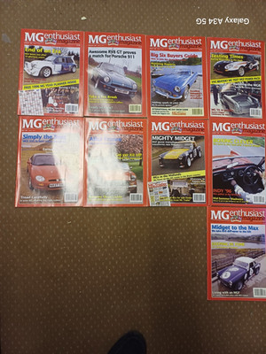MG ENTHUSIAST MAGAZINE 1996 9 ISSUES JAN - AUG, DEC