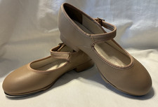 CAPEZIO CARAMEL SIZE 4.5 LEATHER MARY JANE TELE TONE TAP DANCE SHOES 3800 R 49