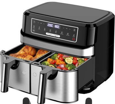 Heißluftfritteuse iceagle KD-5515DT  9L fettarme Zubereitung mit bis zu 90% 