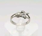 Avon Sterling Silver Vintage Diamond Cut Rose Ring Size 8 — photo 1