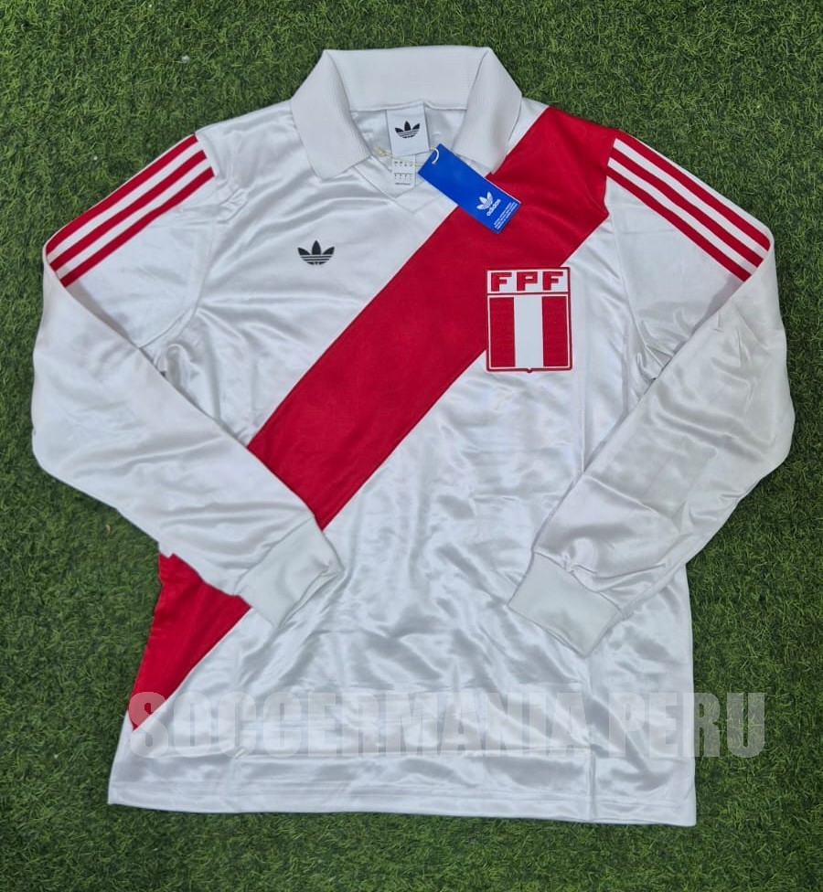 ウェア Peru adidas Originals Retro Shirt #10 1978 Peru adidas Originals Reissue Home L/S Shirt #10