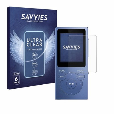 6x Schutzfolie für Sony Walkman NW-E394 Display Schutz Folie