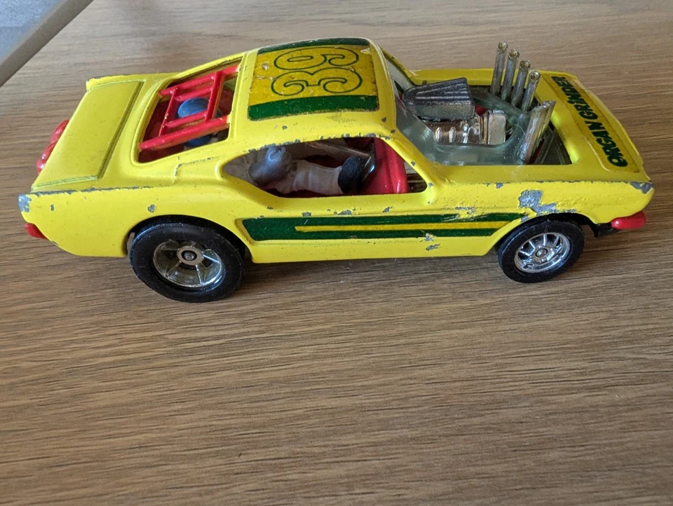 VINTAGE CORGI TOYS 166 FORD MUSTANG DRAGSTER MOEDOR DE ÓRGÃO MODELO FUNDIDO CARRO MUITO BOM ESTADO - Imagem 4 de 4