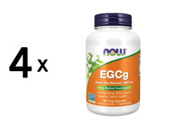 4 X Now Foods Egcg Green Tea Extract 400Mg (180 Vcaps) (177,40 Eur/Kg)