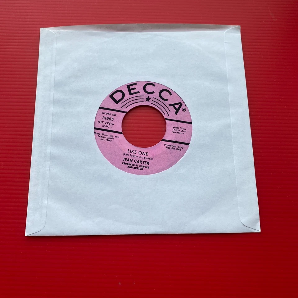 JEAN CARTER That Boy Ain't No Good 1966 US 7" PROMO vinyl single DECCA record 45 - Image 2 of 4