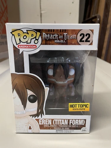 Funko Pop Vinyl Eren Jaeger 22 Attack On Titan Hot Topic Exclusive TF4