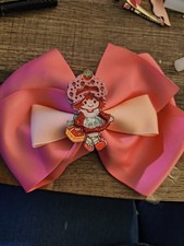 Pink Strawberry Shortcake Hair Bow