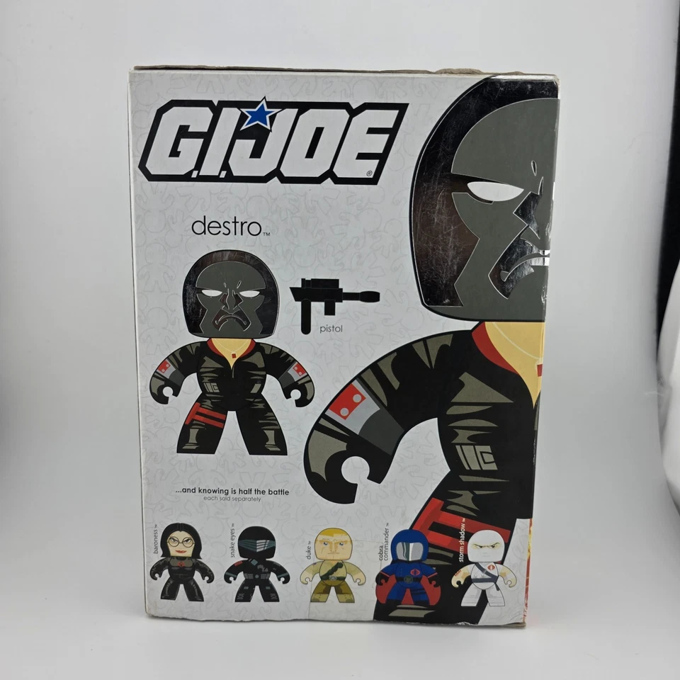 2008 Hasbro Mighty Muggs G.I. Joe Destro w/Pistol Collectible Vinyl Figure NEW - Image 2 of 4