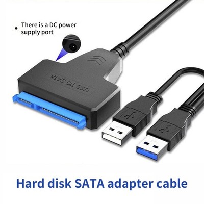 Portable Serial ATA Hard Drive Converter Double USB3 0 Port Secure Power Input