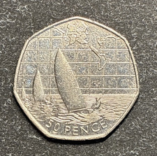 London 2012 Olympic Sailing 50p Circulated Coin Rarest #27 of 29 - Available on eBay
