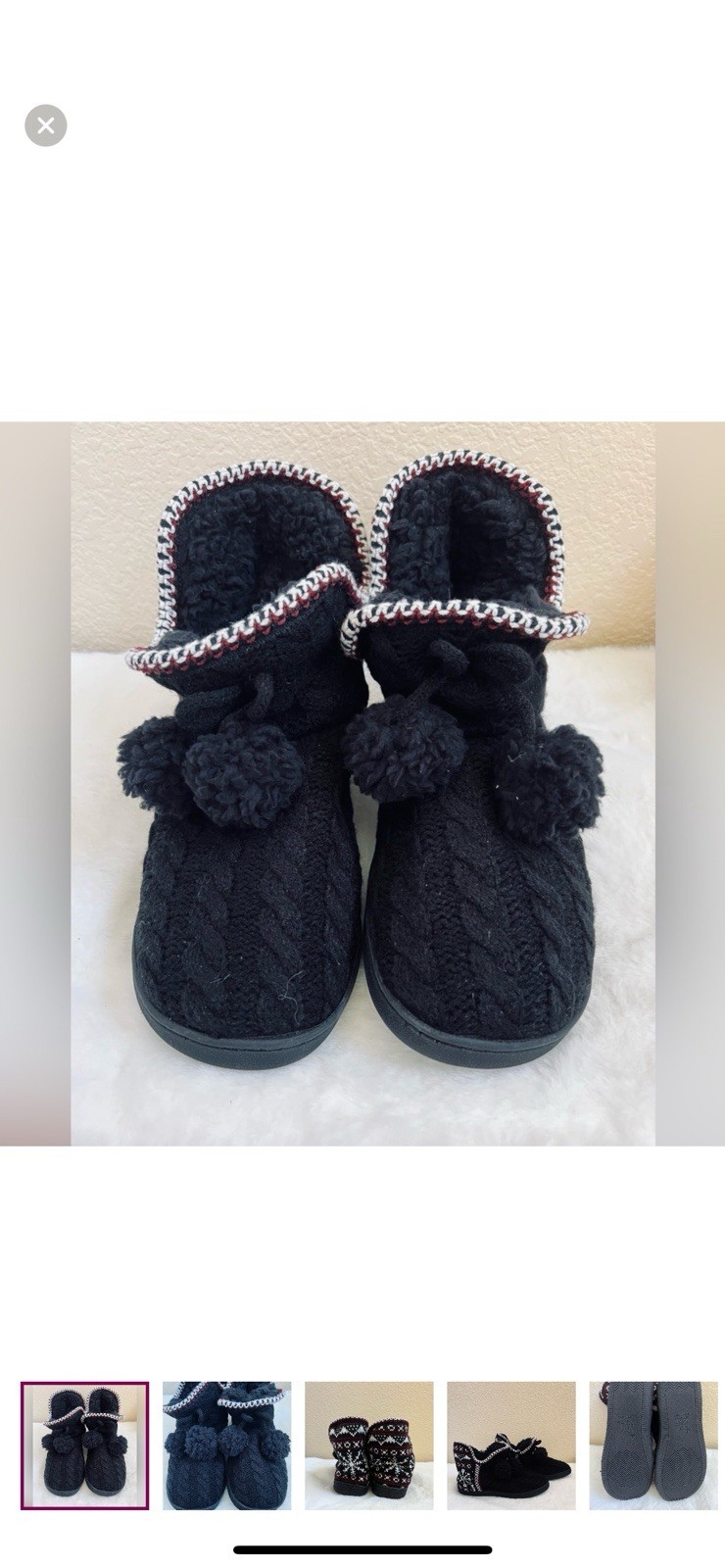 APL Muk Luks Calzino Mocassino Pantofole Taglia 7 8