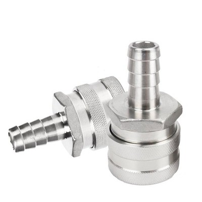2 PCS 1/2'' Barb Female Stainless Steel Quick Disconnect Home Brew Fitting
