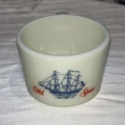 Vintage Old Spice "Shulton # 17/2.25" Milk Glass Clipper Ship Shaving Mug Cup