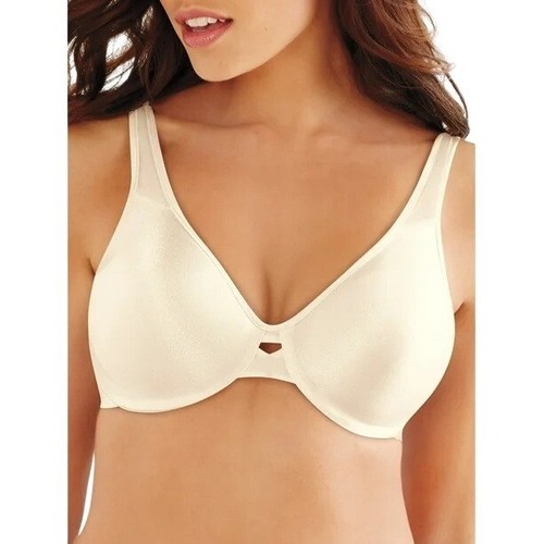 Bali Lilyette Plunge Into Comfort Keyhole Minimizer Bra 0904 White 34D