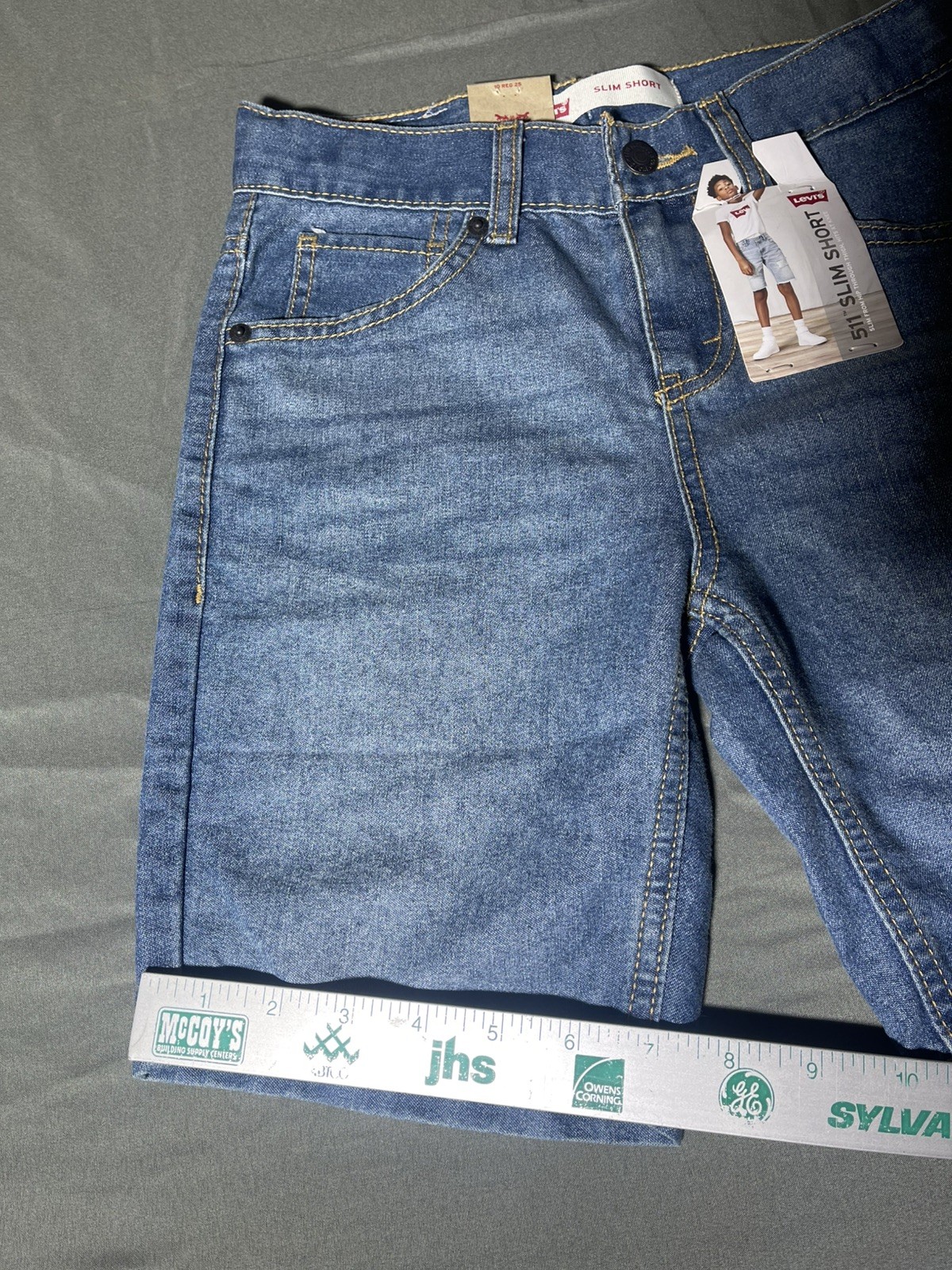 Levi's Boys Adjustable Waistband Slim Fit Denim Shorts Size 10 reg  thumbnail 11