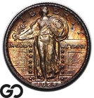 1924-D Standing Liberty Quarter, Beautiful Album Color, Gem BU++ Better Date!