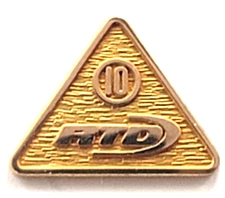 RTD 10 Year Service Pin GF Southern California Rapid Transit District Employee