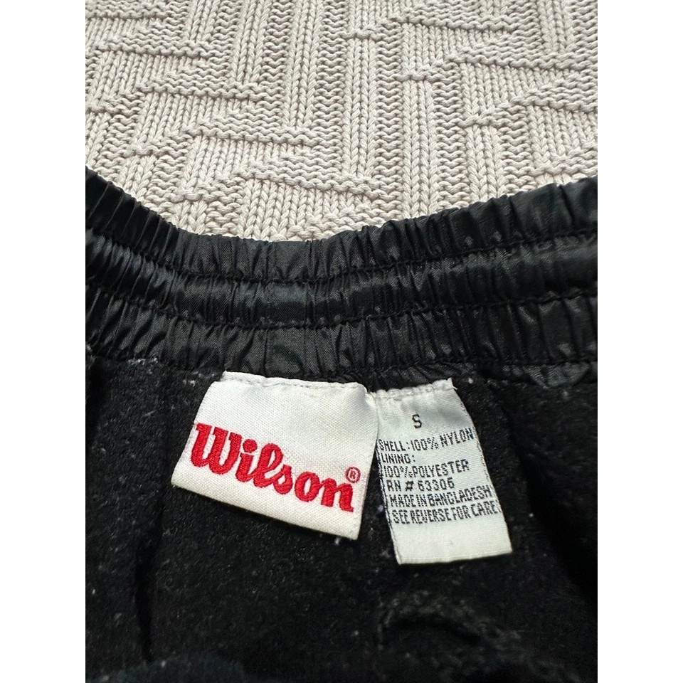 Vintage Y2K Wilson black fleece lined windbreaker pants size S - Image 4 of 4