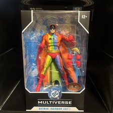 McFarlane DC Batman Rainbow Suit Red Platinum Edition NEW CHASE