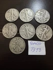 Lot of 7 Walking Liberty half dollars 90% silver Nice Lots Of Photos For You