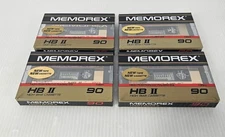 4 Pack Memorex HB II, 90 High Bias Audio Cassette Tapes, NEW SEALED 