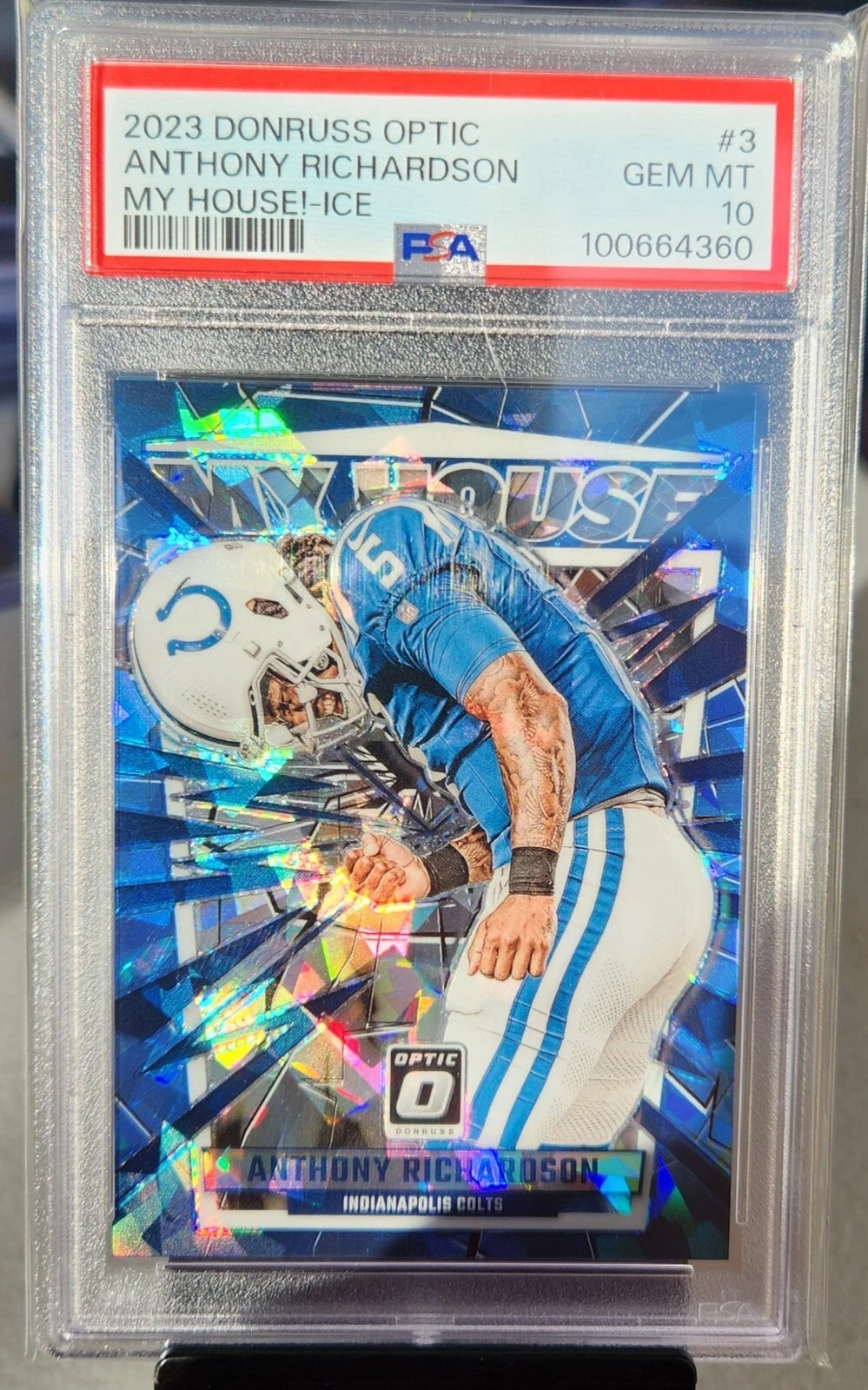 Anthony Richardson Panini Donruss Optic My House! #3 Ice