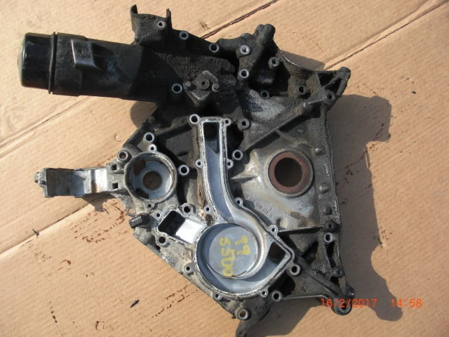 2003 2004 05 2006 MERCEDES-BENZ W220 S430 CUBIERTA DE DISTRIBUCIÓN DEL MOTOR CARCASA DEL FILTRO DE ACEITE Foto 3 de 3