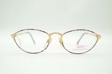 Vintage Atrio 2436-015 Titanium Gold Violet Oval Glasses Frame NOS