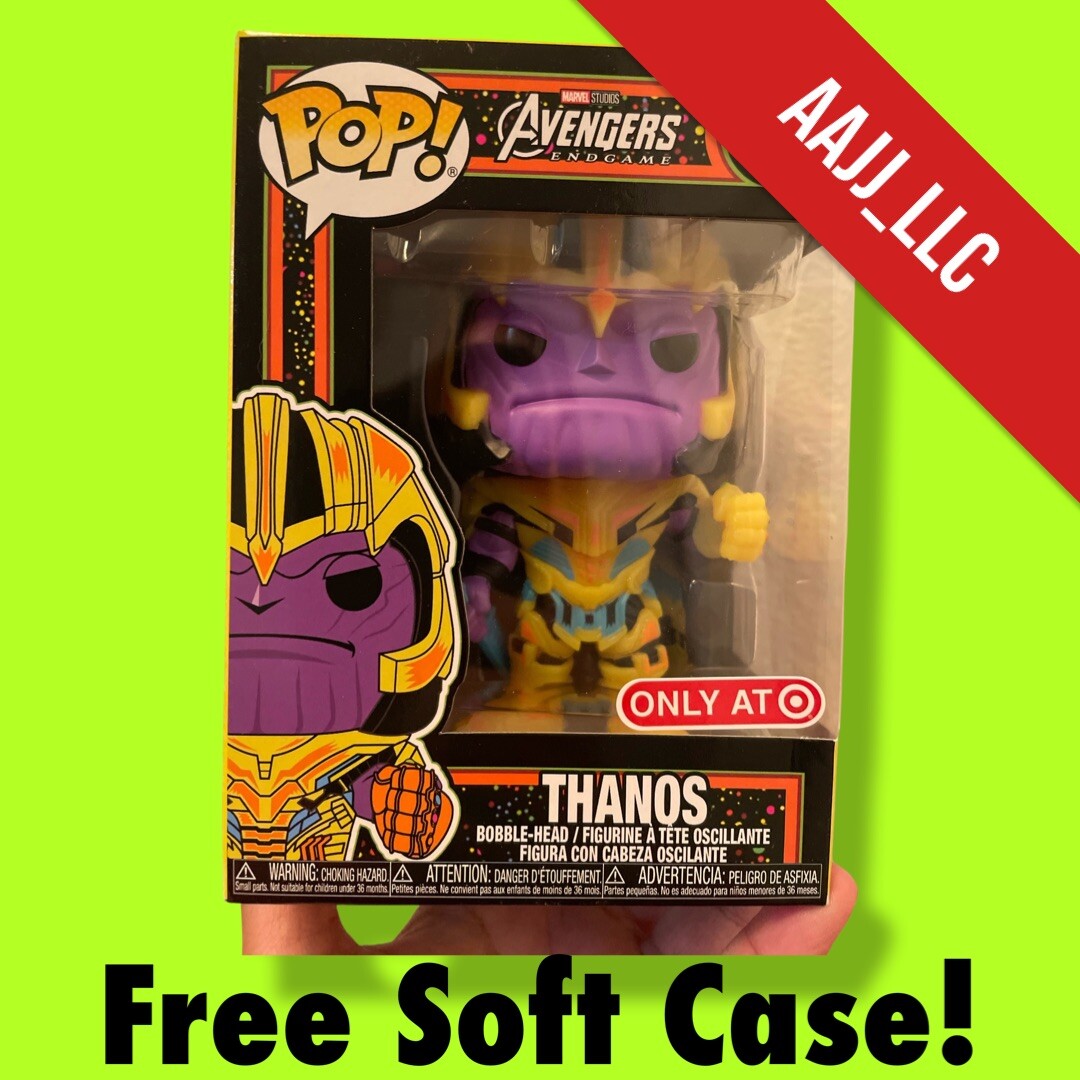 ⚡Funko Pop! Marvel Avengers Endgame Thanos #909 [Black Light] Target Exclusive⚡
