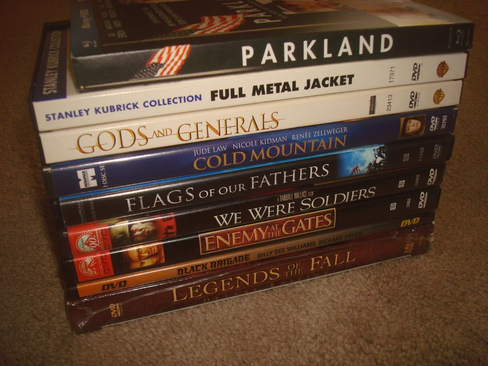 WAR Movie Blu-ray DVD LOT Legends of the Fall We Were Soldiers Full Metal Jacket - Image 2 of 4