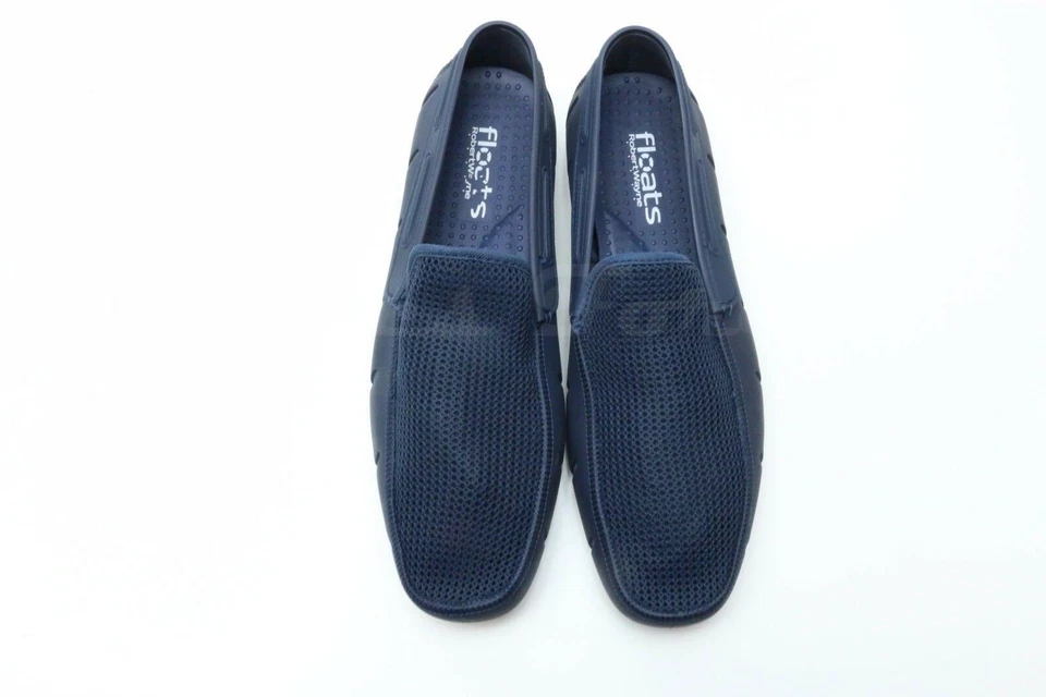 Mens FLOATS by ROBERT WAYNE navy blue rubber slip on shoes sz. 12 - Image 3 of 4