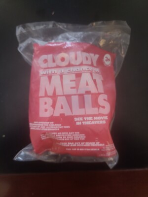 Burger King Cloudy with a Chance of Meatballs Toys Gelatin Jump Clip 2009 MIP