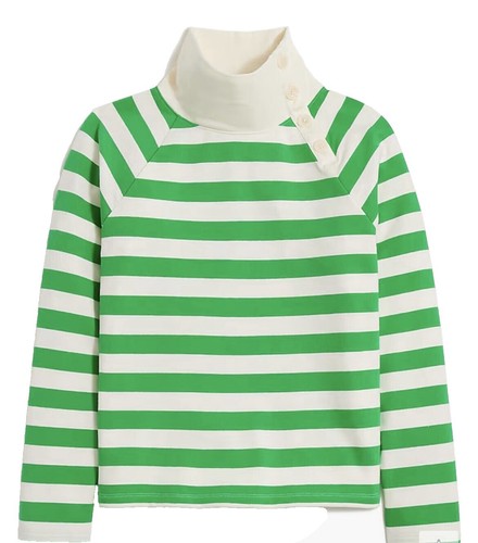 Haut Col Roulé à Boutons J.CREW - Rayé Marine/rouge - Taille XS - Neuf Avec étiquettes